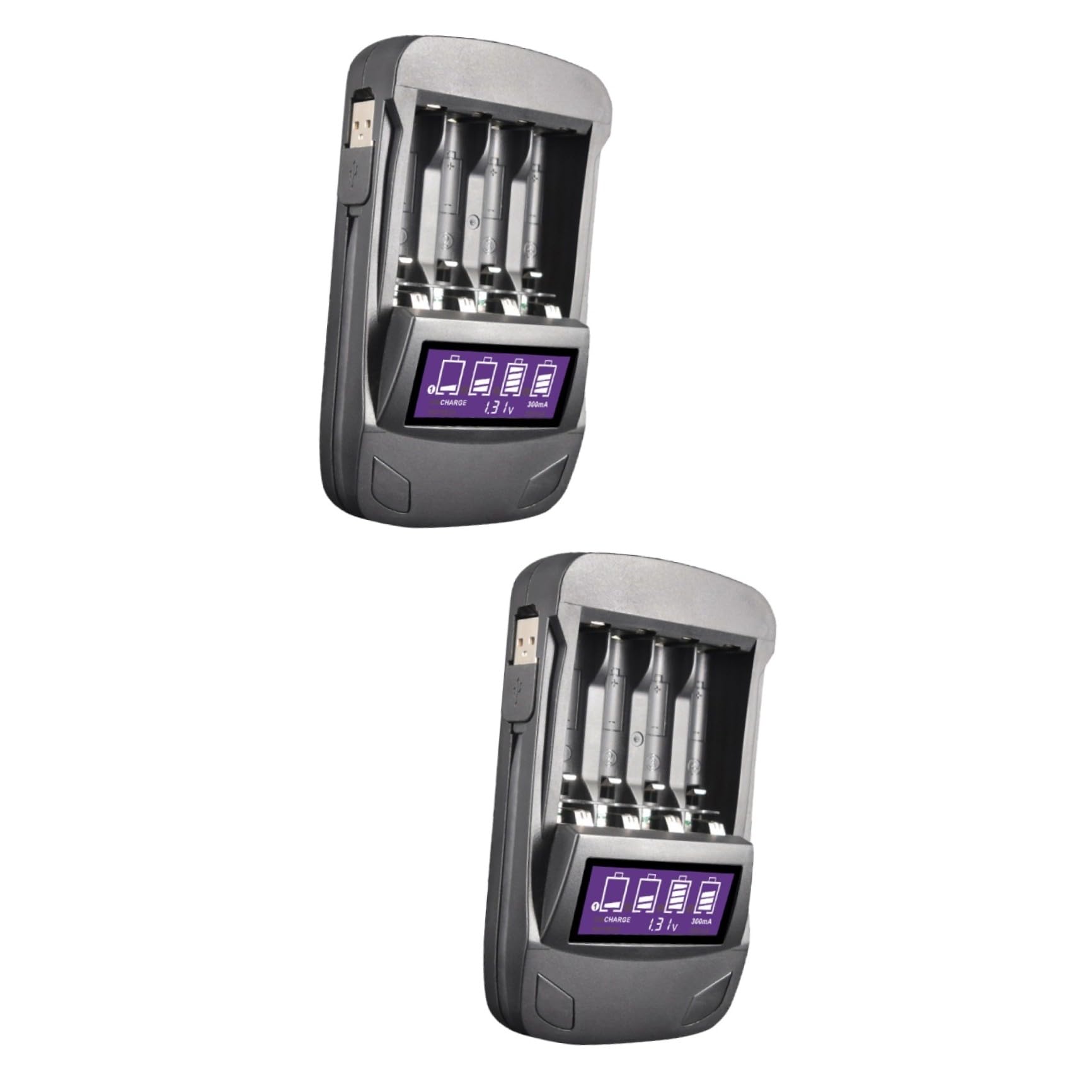 Hemobllo 2 Pièces Chargeur De Batterie Chargeur Multiple Chargeur Batterie Chargeur Pile USB Adaptateur