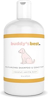 Dog Shampoo for Smelly Dogs - Dog Shampoo and Conditioner for Dry and Sensitive Skin - Moisturizing Puppy Wash Shampoo, Coconut Vanilla Bean Scent, 16oz