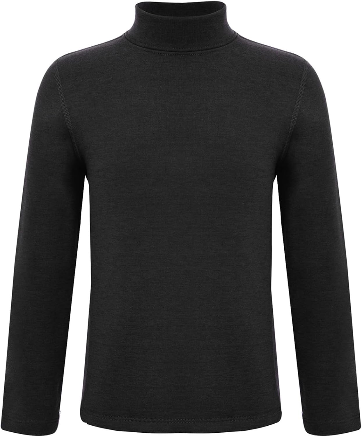 DINORMIN Children Girls Thermal Top Baselayer Compression Shirts Solid Color Undershirt Pullover Tees