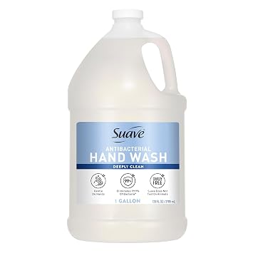 suave+ Antibacterial Bulk Hand Wash Soap, Deeply Clean, 1 gallon