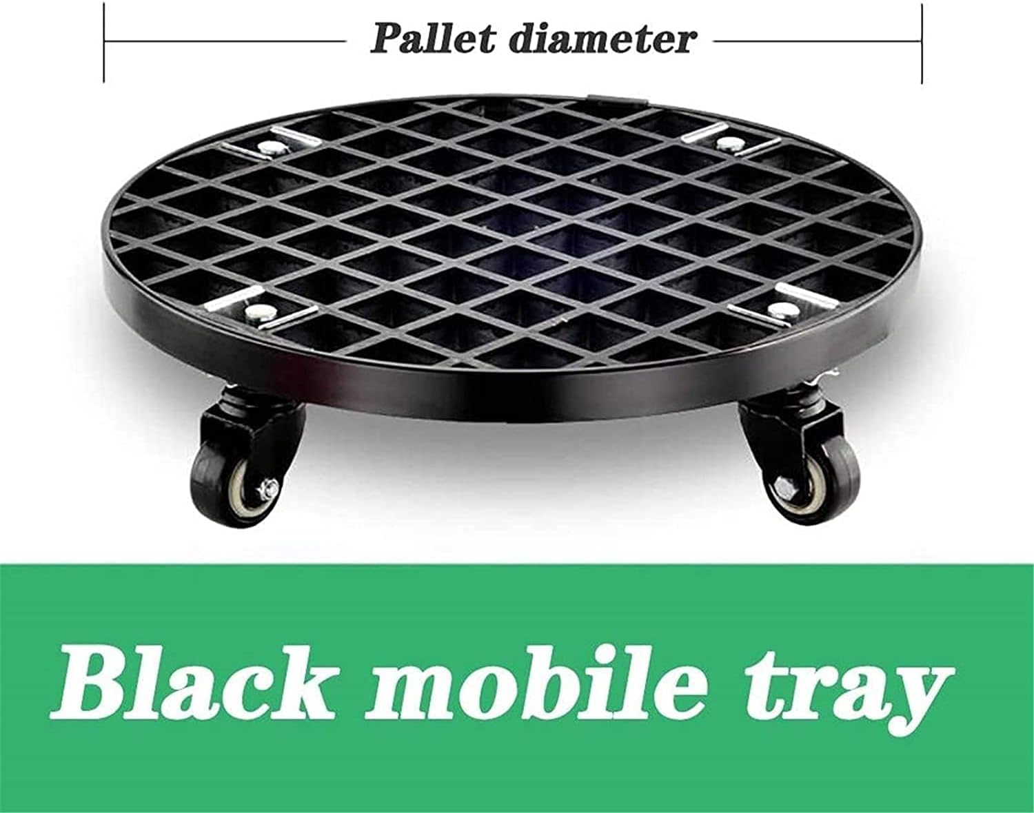 Plant Trolley Plant Pot Trolley,Plant Pallet Caddy, Heavy Duty Potted Plant Stand, Round Flower Pot Rack Planter Trolley with 360° Rotating Casters Rolling Tray, Metal Plant Dolly with Wheel