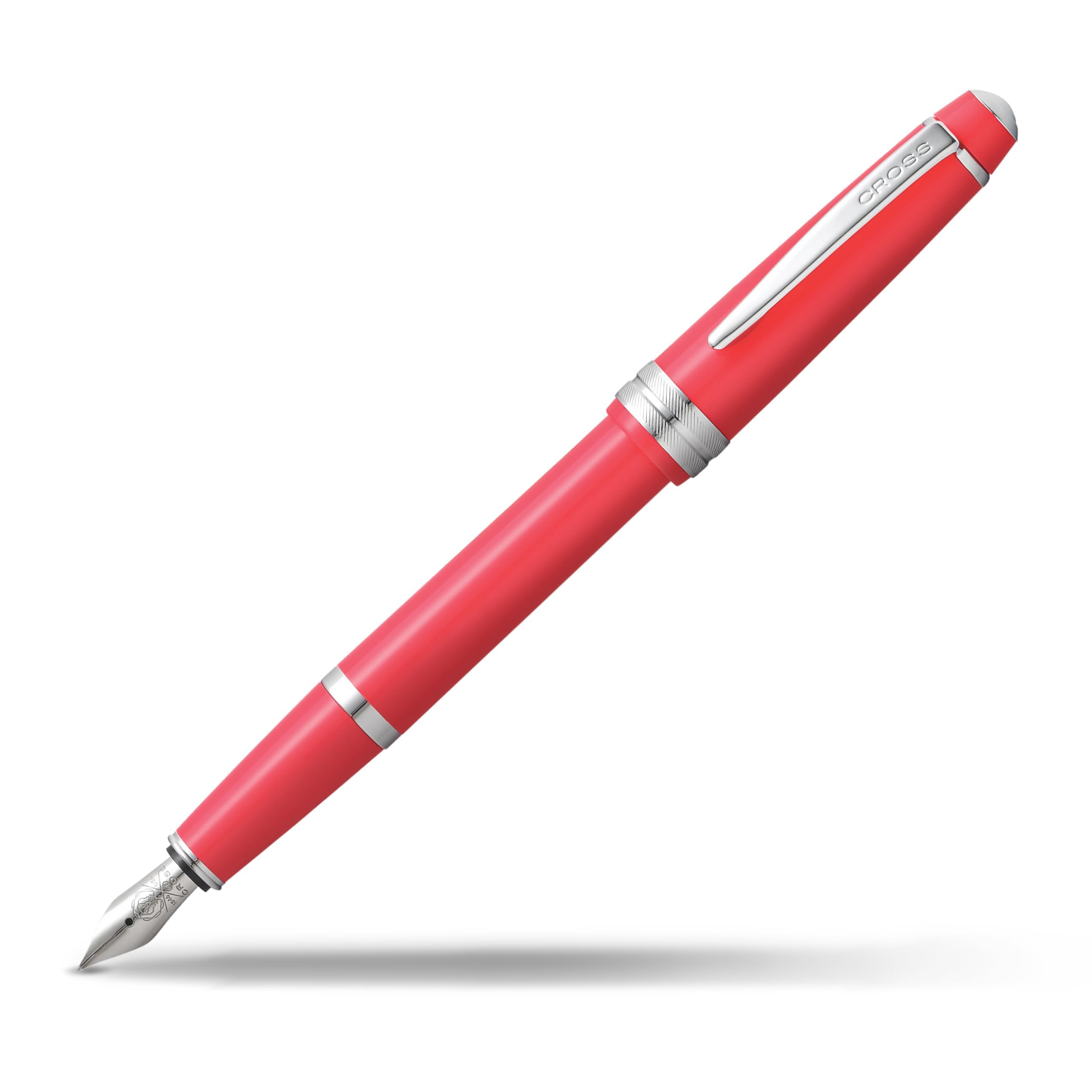 CROSS Bailey Light Polished Coral Resin Fountain Pen INCL. Premium Gift Box - Fine Nib