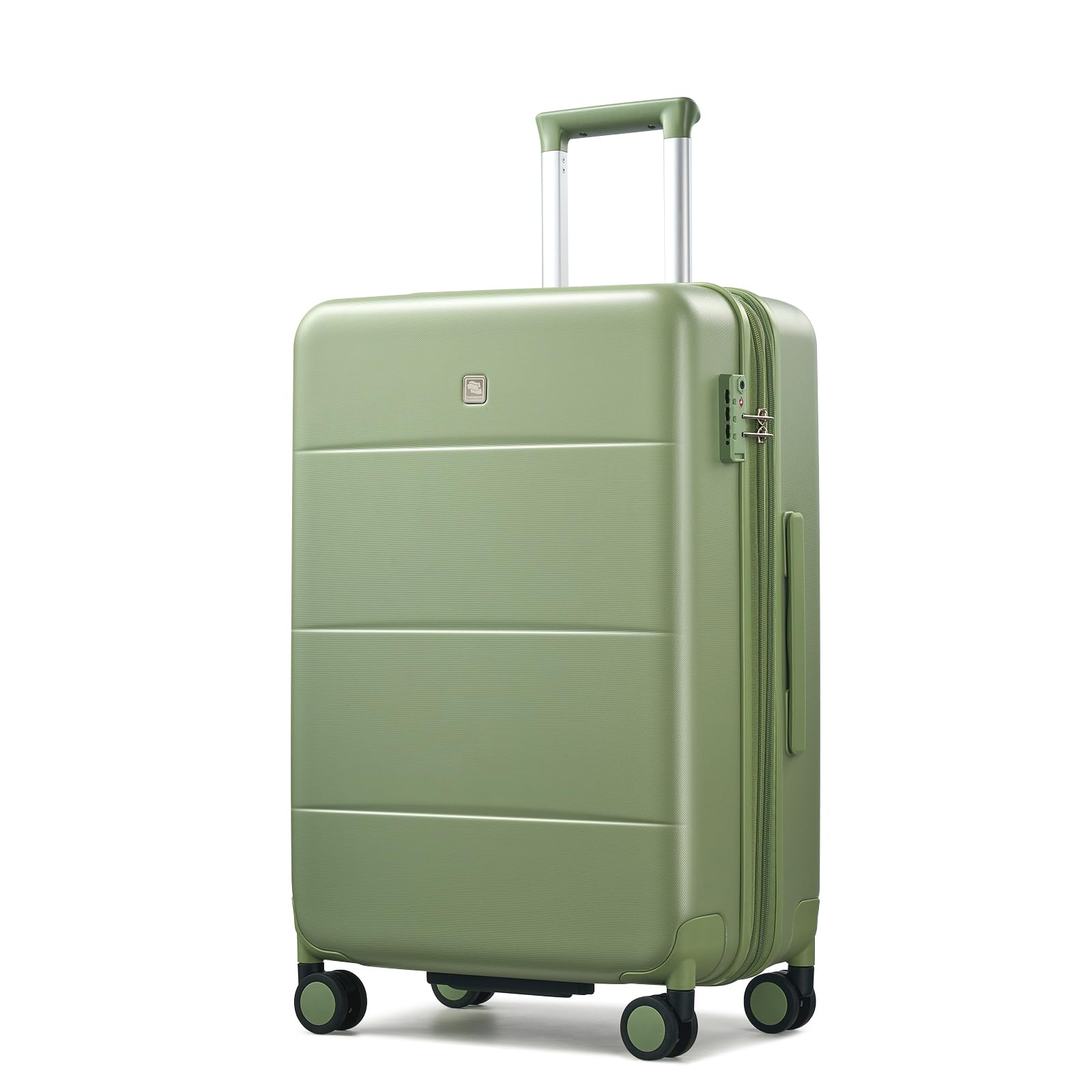 Hanke Expandable 26 Inch Luggage with Spinner Wheels, Hardside Large Suitcase, All-PC Hard Shell Travel Luggage, TSA Lock, Lightweight Durable Checked-Medium (Blackish Green, 93L) — view 39