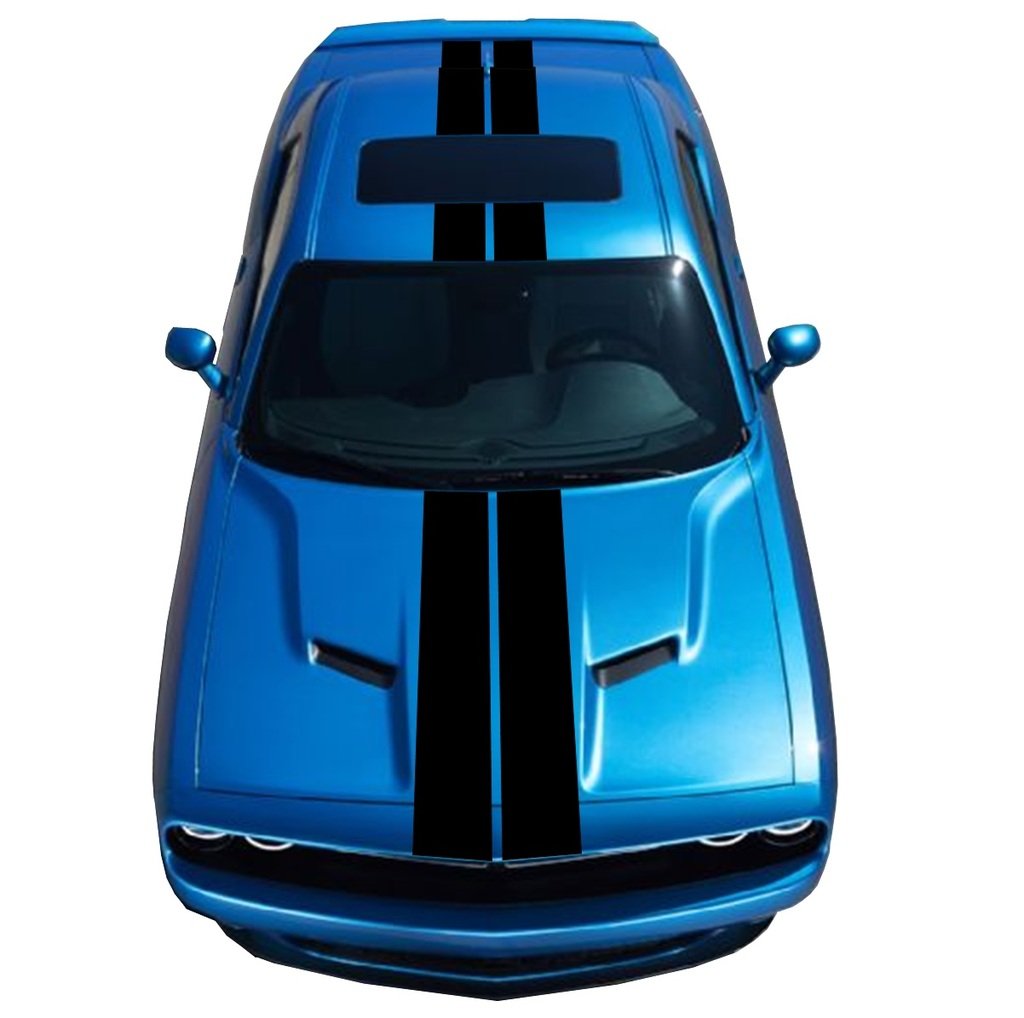 Amazon.com: 9 Inch Double Vinyl Racing Stripes Fits Dodge