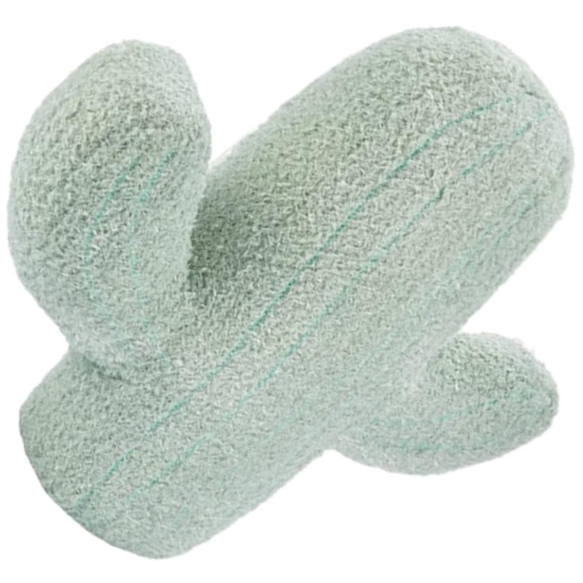 Coussin cactus vert en coton : oreiller de canapé doux pour salon