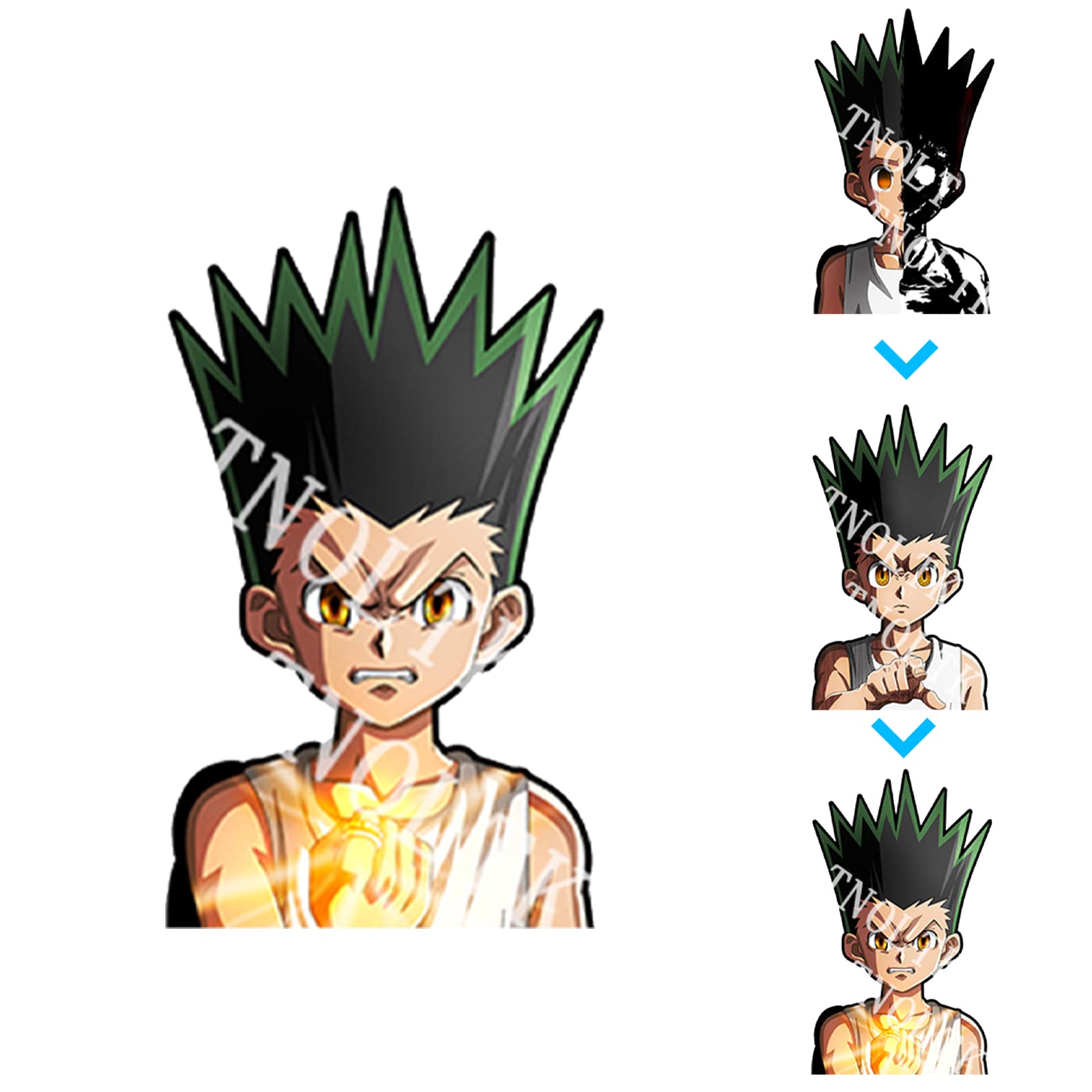 TNOLTK 3D Motion Anime Car Decals Waterproof Stickers Anime Bumper Stickers for Car Automotive Laptop Window Ipad Skateboard Kids