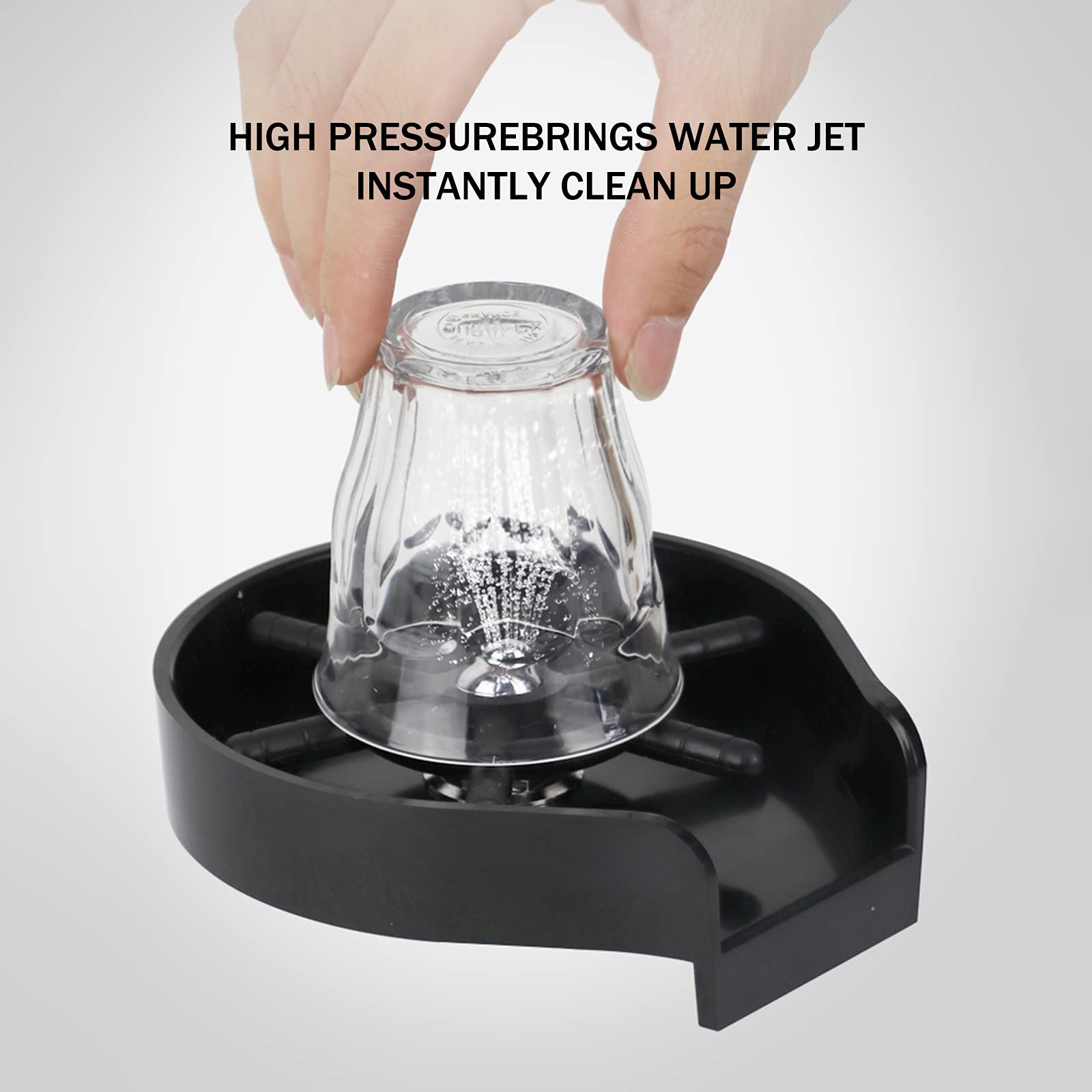 Enjuague de vidrio de barra, arandela de acero inoxidable para fregaderos de cocina, ideal para cafeterías y bares en casa, herramienta de limpieza eficaz para cristalería y tazas
