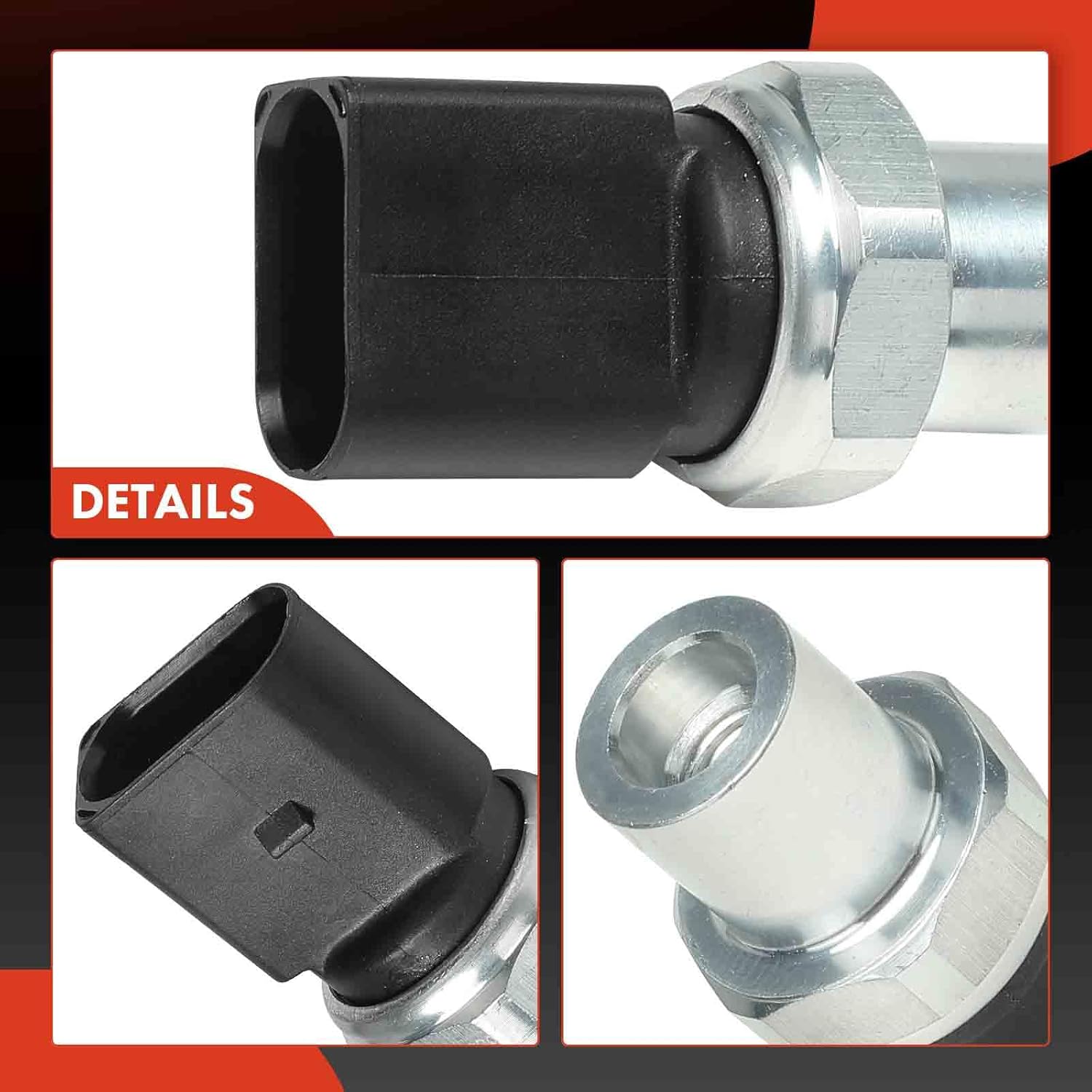 A-Premium Engine Pressure Switch Sensor [3 Pins] Compatible with Volkswagen & Audi Models - Jetta, Golf, Golf Alltrack, Golf R, Tiguan, Touareg, e-Golf, GTI, A4, Q5, Q7, A5, A6, A3, Q3, A7, A8, TT, R8