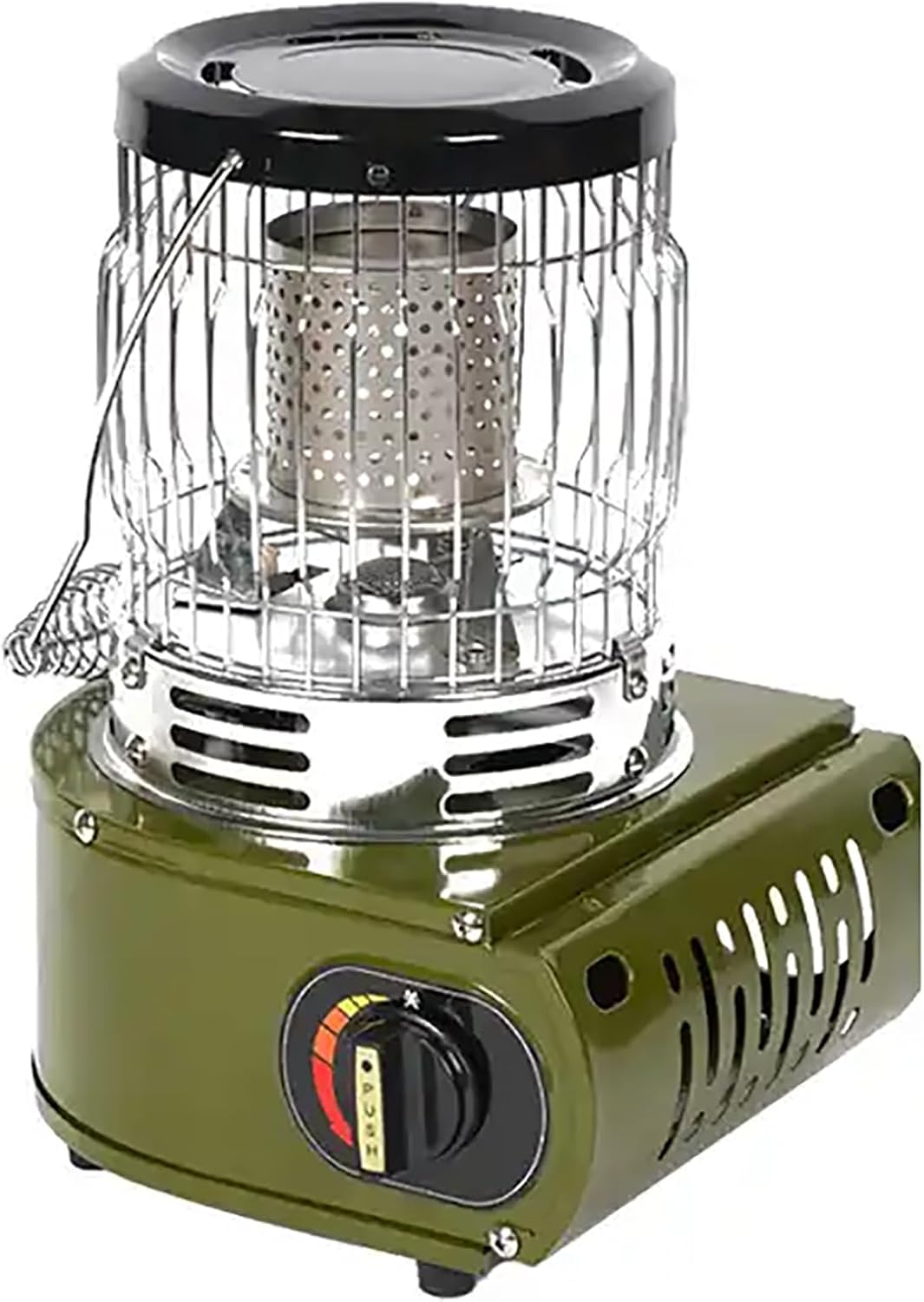 Camping Propane Heater, Portable Butane Gas Tank Heater with Carrying Handle, Knob Firepower Adjustment and Heating Fast, Heating and Cooking Double Function, for Tent, Office, Workshop