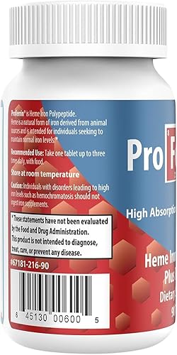 Miniatura 7 de Proferrin Forte, 30 comprimidos - Hierro Hemo Plus Ácido Fólico