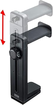 Sanwa Supply 360 Degree Rotating 2-Way Headphone Stand with Height Adjustment, PDA-STN25BK, Black