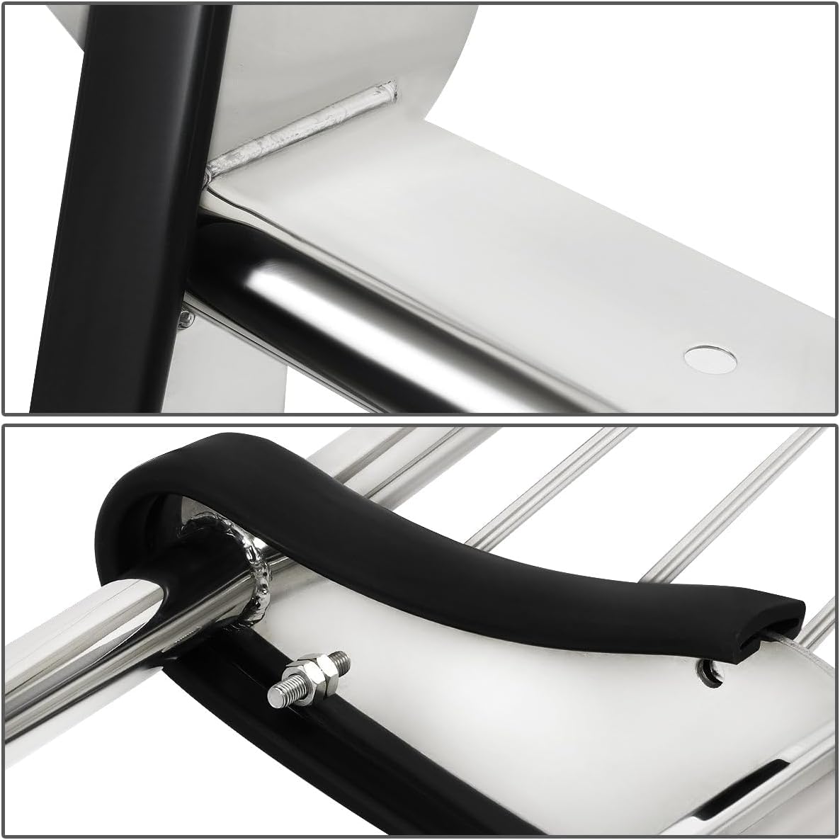 Front Bumper Brush Grille Guard Compatible with 1995-2001 Ford Explorer / 1997-2001 Mercury Mountaineer, Stainless Steel, Polished Chrome 1996 1997 1998 1999 2000