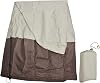 Garden Fountain Cover, 210D Silver Coated Oxford Cloth, Waterproof Statue, Foldable Design for Easy Storage, with Tie to Secure in Windy Conditions, for Outdoor P Beige with Coffee Color