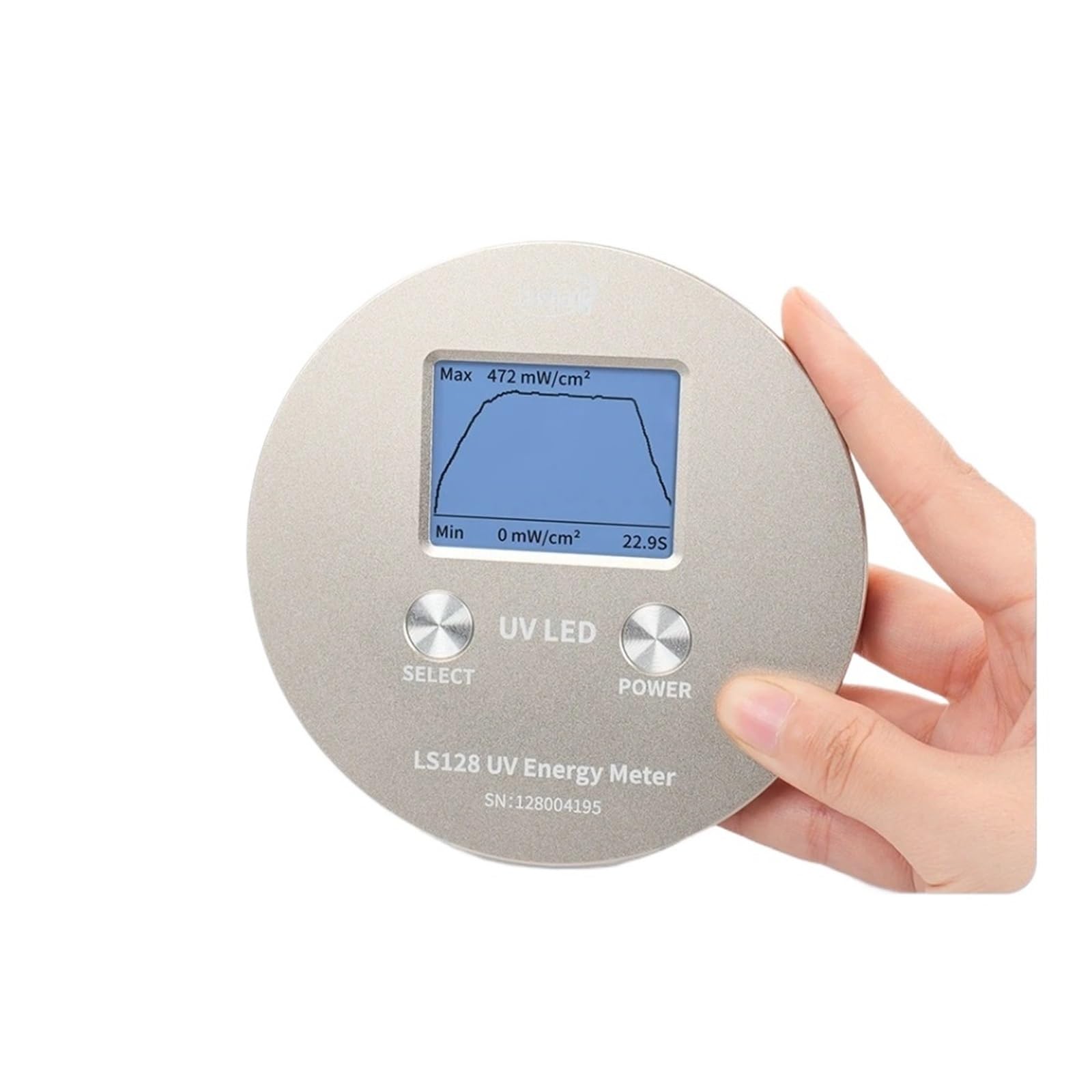 Radiómetro UV, medidor de intensidad UVLED, portátil energía, radiómetro luz curado, alta precisión 340 nm a 420 LS128 Alta precisión