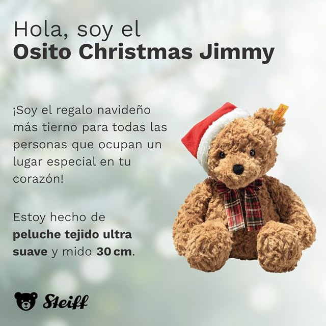 Foto 2 de 7 de Steiff Osito Jimmy Christmas, Peluche Encantador con Ojos de plástico, para peques, niños y niñas, Friends