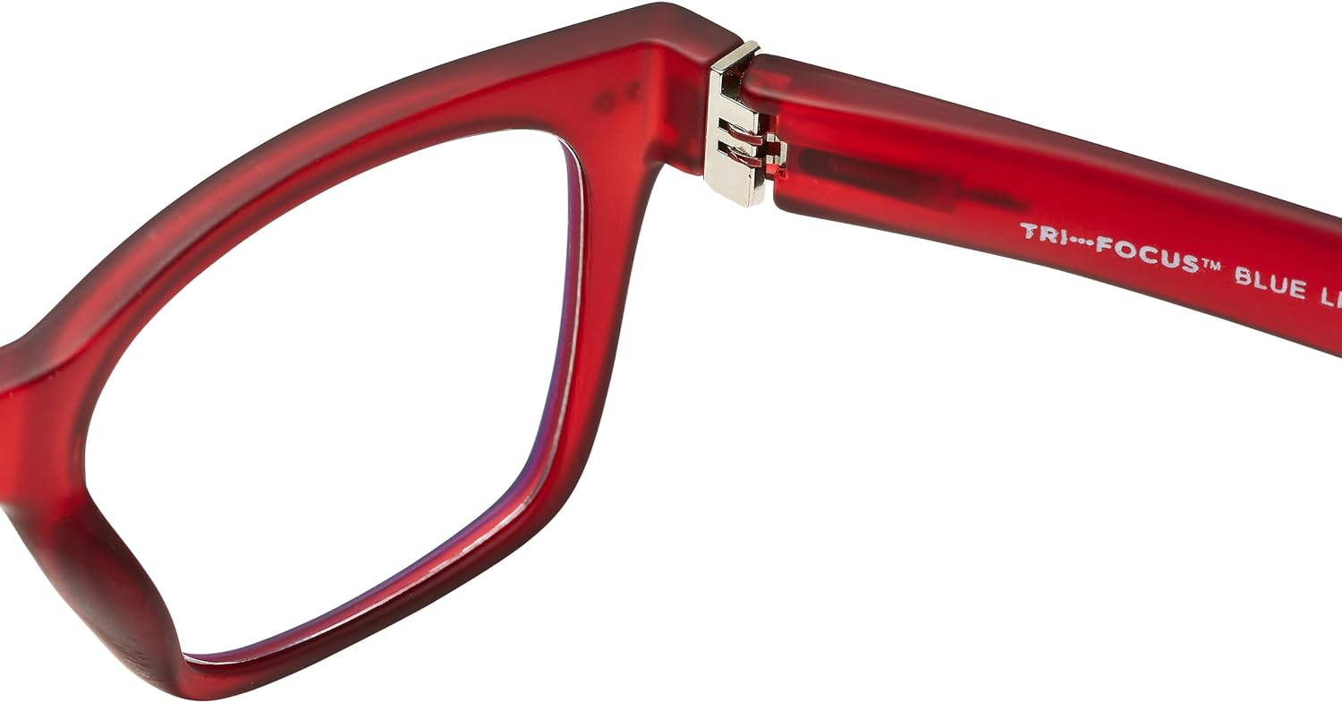 SAV Tri-Focus Unisex E2313 Barcelona Blue Light Progressive Reading Glasses - Durable, High-Performance Readers