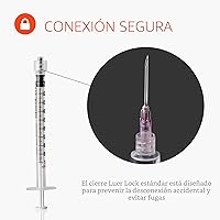 Vista 6 de EasyTouch Luer-Lock barril de jeringas, jeringa de 1ML, paquete de 100