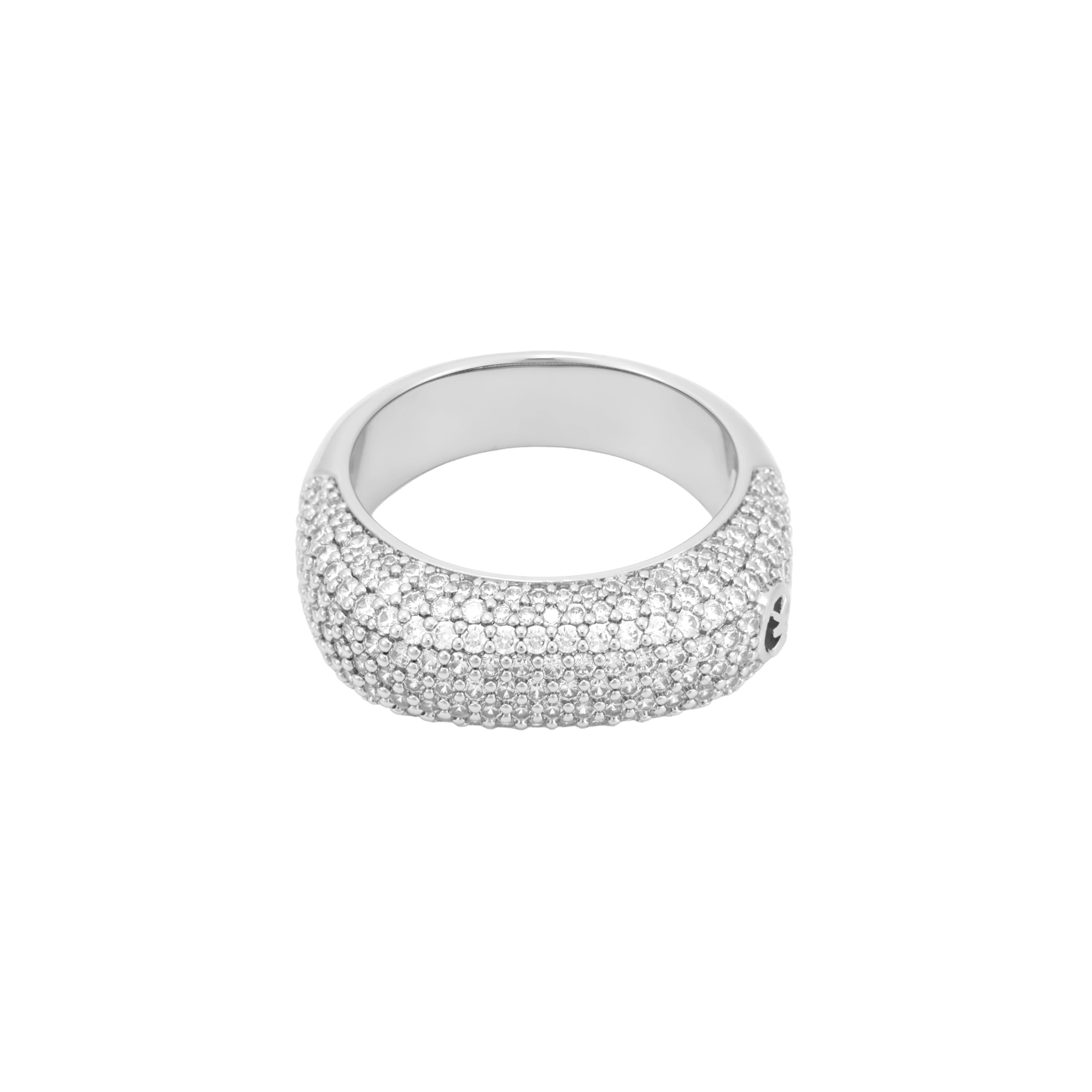 Michael Kors Premium Women's Silver-Tone Brass Ring, MKJ86020407