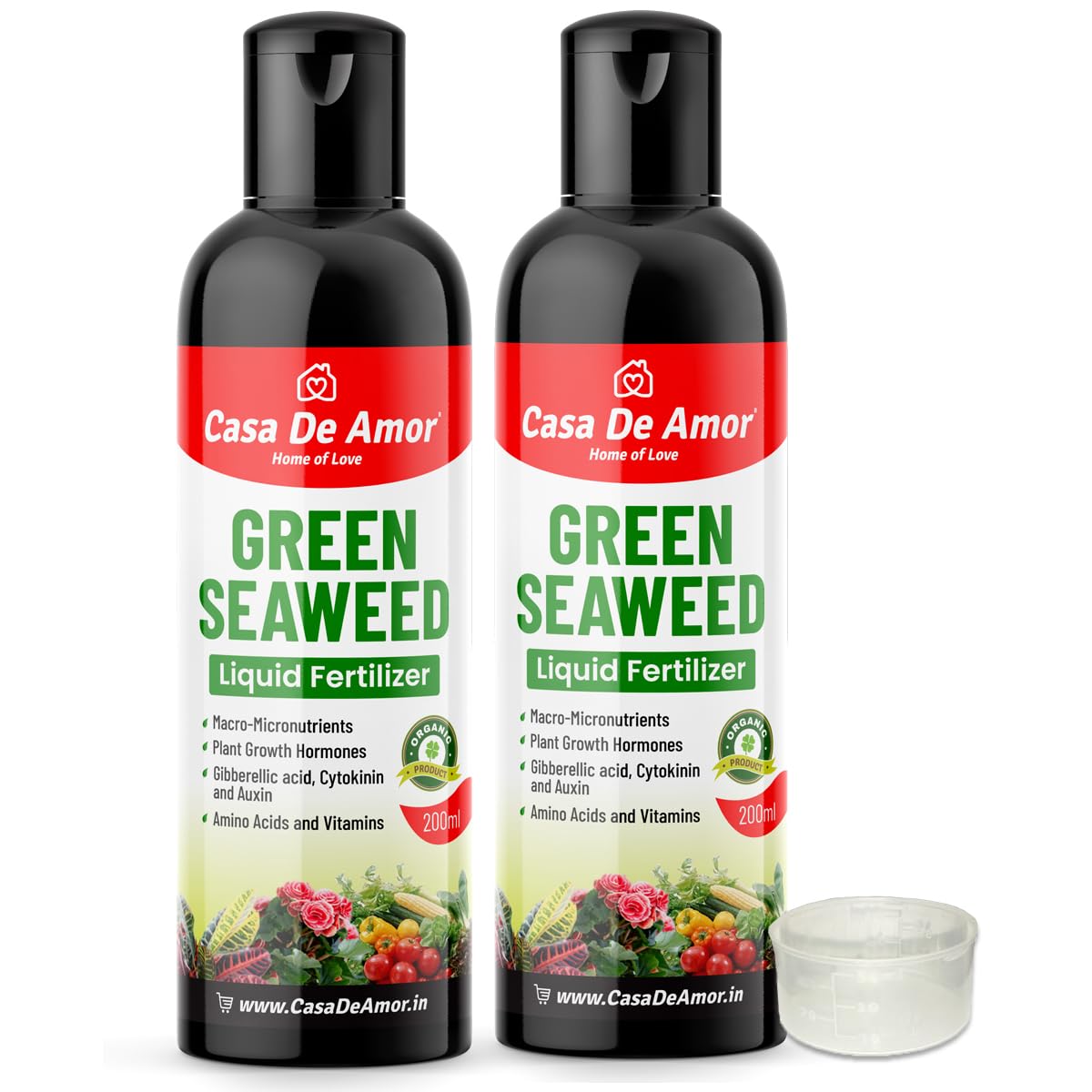 Casa De Amor Natural and Organic Green Seaweed Liquid Plant Boost for Improving Plant Productivity and Soil Quality (2 Packs of 200ml) (B0CHPCGRF8) Amazon Price History, Amazon Price Tracker