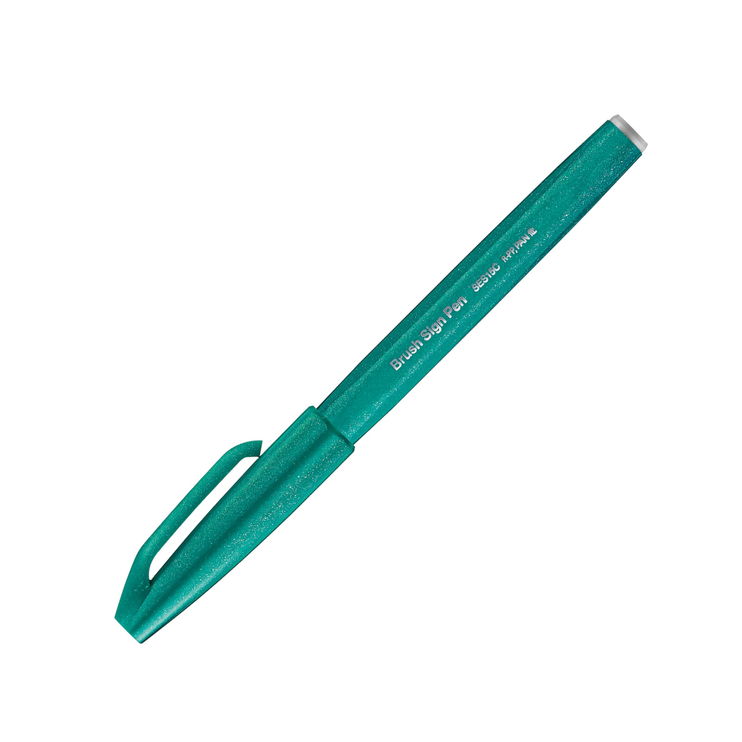 Pentel Brush Sign Pen Ses15c-12 Fibre-Tip Pen 1 Turquoise