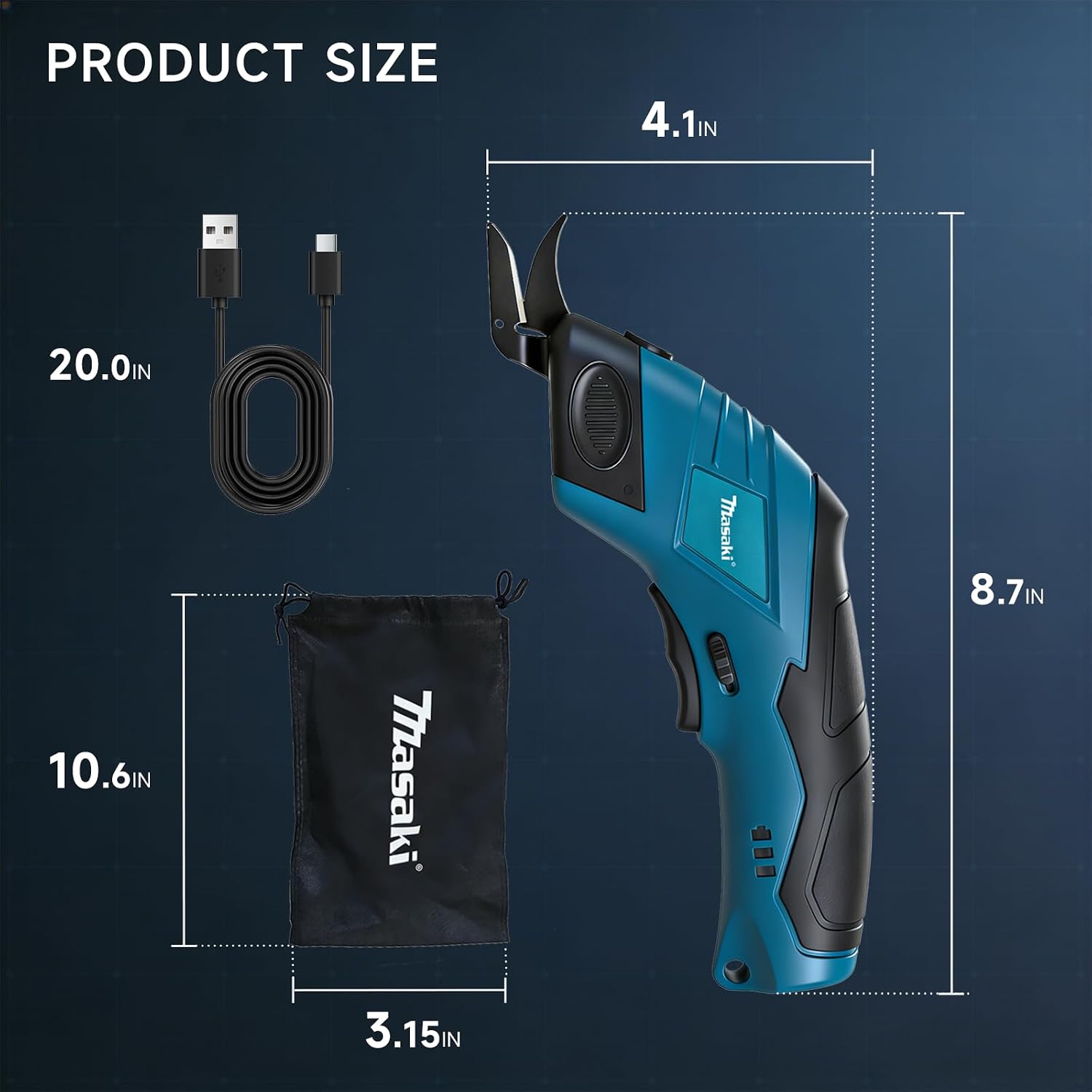 Electric Scissors Cordless, Rechargeable Cardboard Cutter with Safety Lock, Box Cutter Fabric Cutter for Cutting Cardboard Leather Carpet