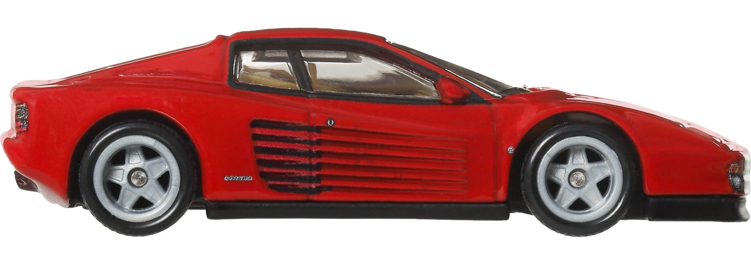 Hot Wheels Testarossa, Coche de Juguete Premium a Escala 1:64, con neumáticos Real Riders y Carrocería y Chasis Metal/Metal, JKF00