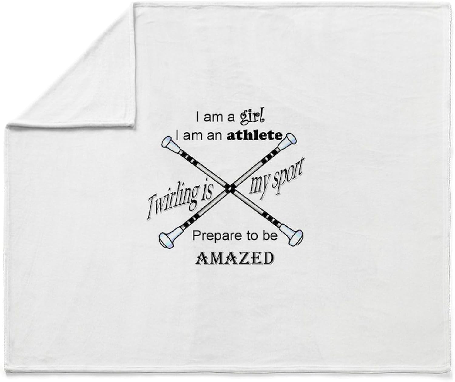 CafePress Twirling Athlete Throw Blanket Super Soft Fleece Plush Throw Blanket, 60"x50"