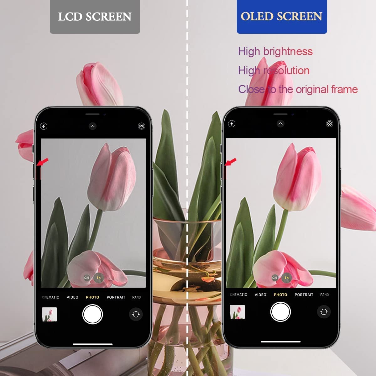 EFaith Pantalla para iPhone 12 OLED Pantalla iPhone 12 Pro 6,1" Full HD Display y Digitalizador Reemplazo de Pantalla Táctil Vidrio con Herramientas de reparación + Protector de Pantalla