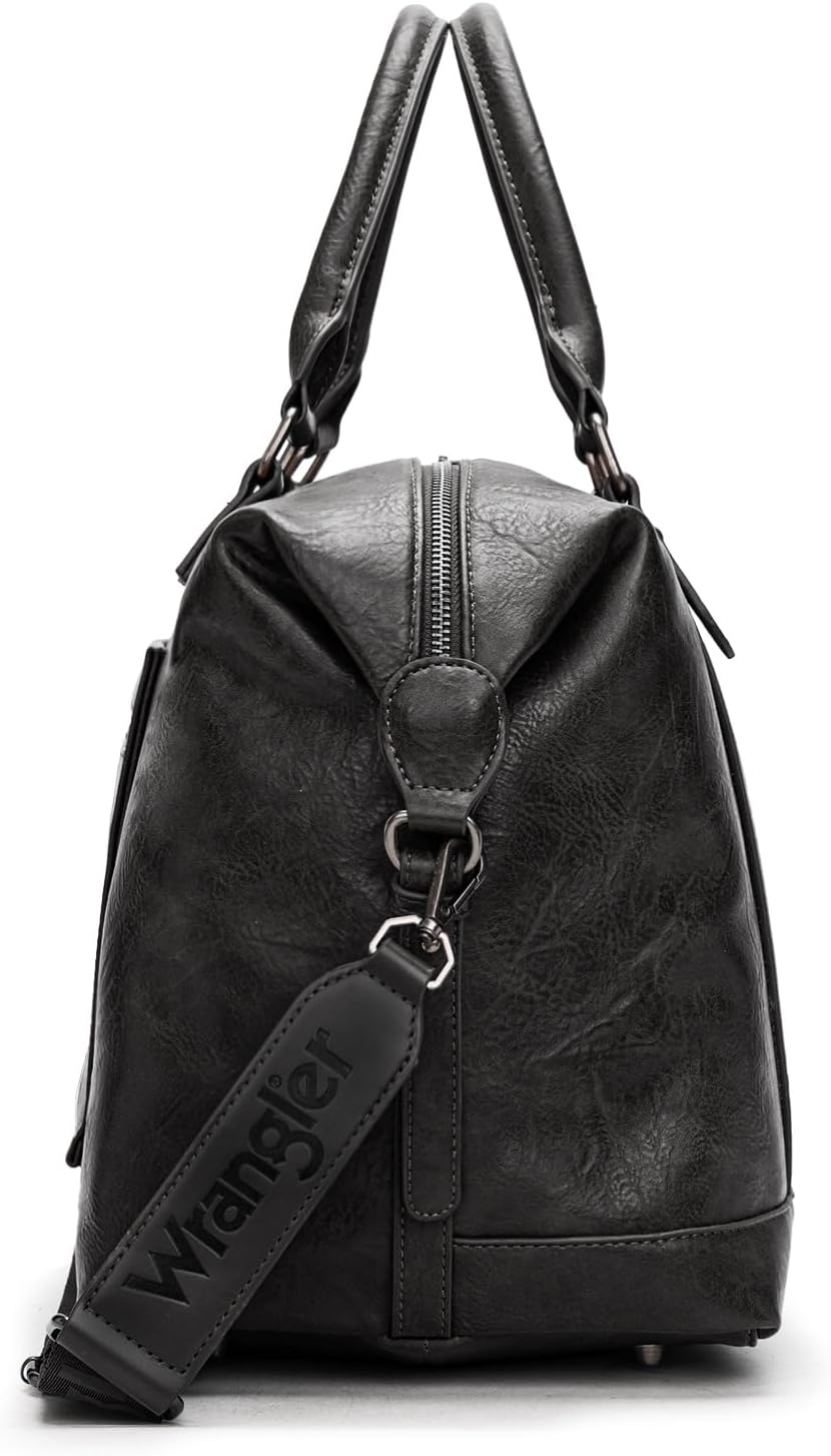 Wrangler Duffel Bag Large Travel Weekender Bag for Women Waterproof Carry on Overnight Bag for Gym,Trips,Weekends,Black - Image 4