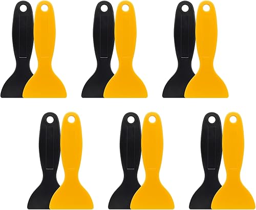 Miniatura 5 de 12 espátulas de plástico, raspador de masilla de plástico, removedor de burbujas de aire, limpiador de espátula de pintura, herramienta de