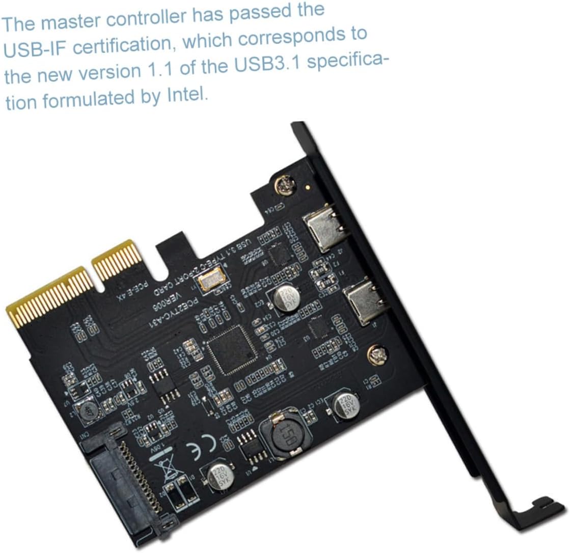10gbps Usb3.1 Computer Expansion Card with Dual Type-c Ports