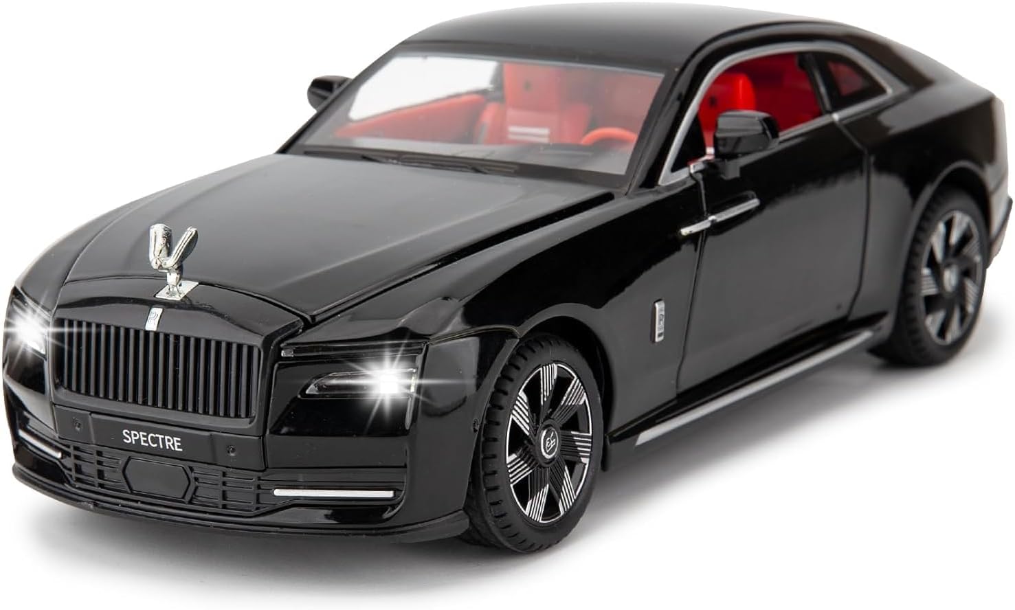 MTG Metro Toys & Gift Metro Toys & Gift | 1:24 Scale | Rolls Royce Spectre Alloy Car Model Light & Sound Effect Die-cast Car Toys for Boys Birthday Gift Kids Toys Car for Collection -Black