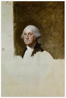 TEXSCRAP Athenaeum Portrait Of George Washington By Gilbert Stuart Poster Canvas Paintings Wall Art Modern Picture Print Living Room Bedroom Office Posters Decor 08x12inch(20x30cm) Unframe-style
