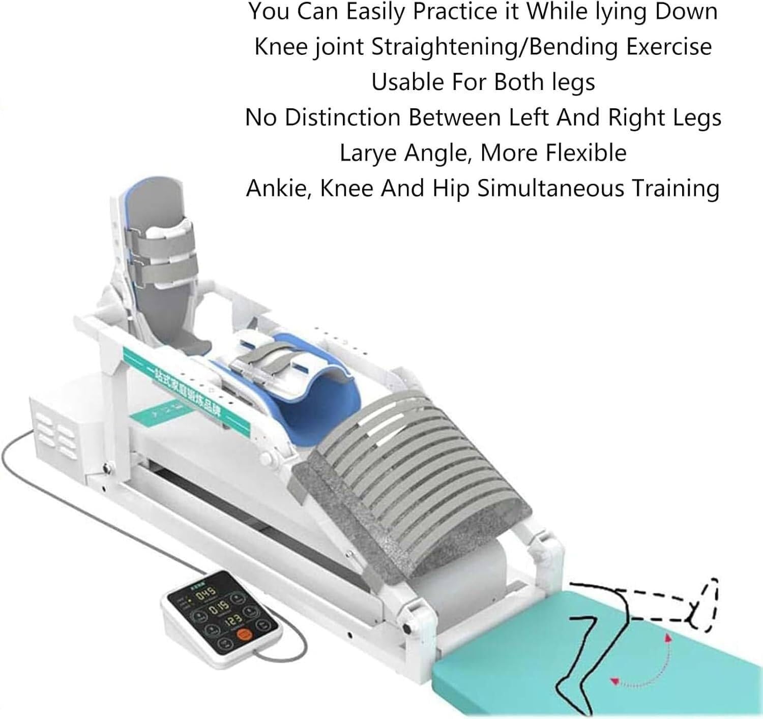Masajeador Eléctrico De Rodillas, Máquina CPM, Ajustable A 140°, Equipo De Rehabilitación For Tobillo, Cadera Y Piernas, Fisioterapia.