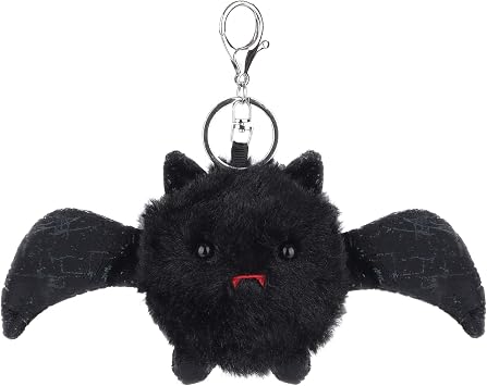 Apricot Lamb Cute Plush Halloween Bat Stuffed Animal Soft Keychain Toy for Kids Bag, Purse, Backpack, Handbag Black Bat, 4 Inches