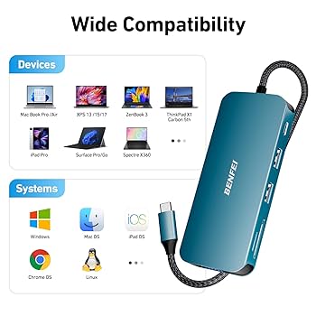 Amazon | BENFEI 11-in-1 USB C MST ラップトップドッキング