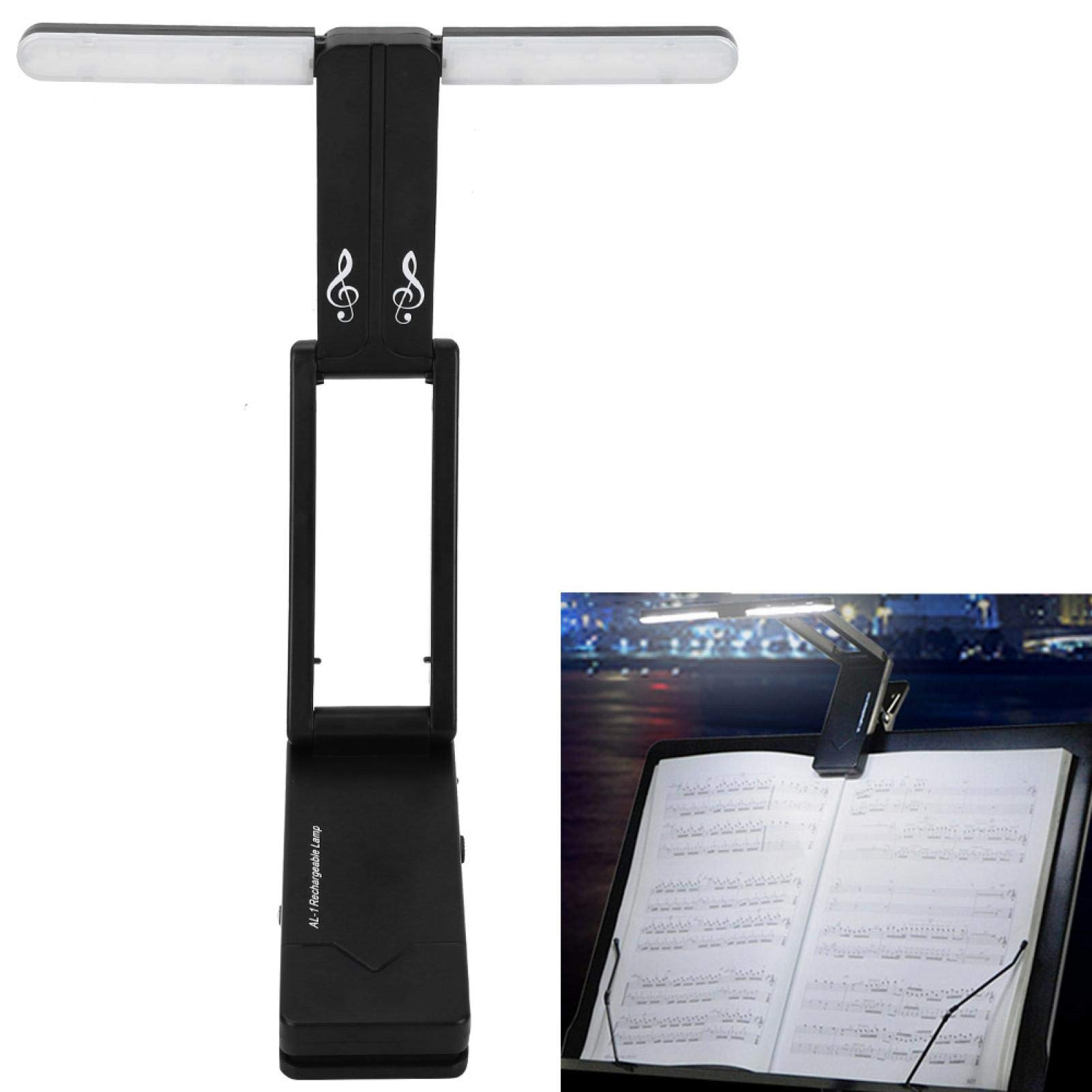 Pupitre, lampe de bureau à LED légère et robuste en métal, portable pour les performances sur scène des débutants