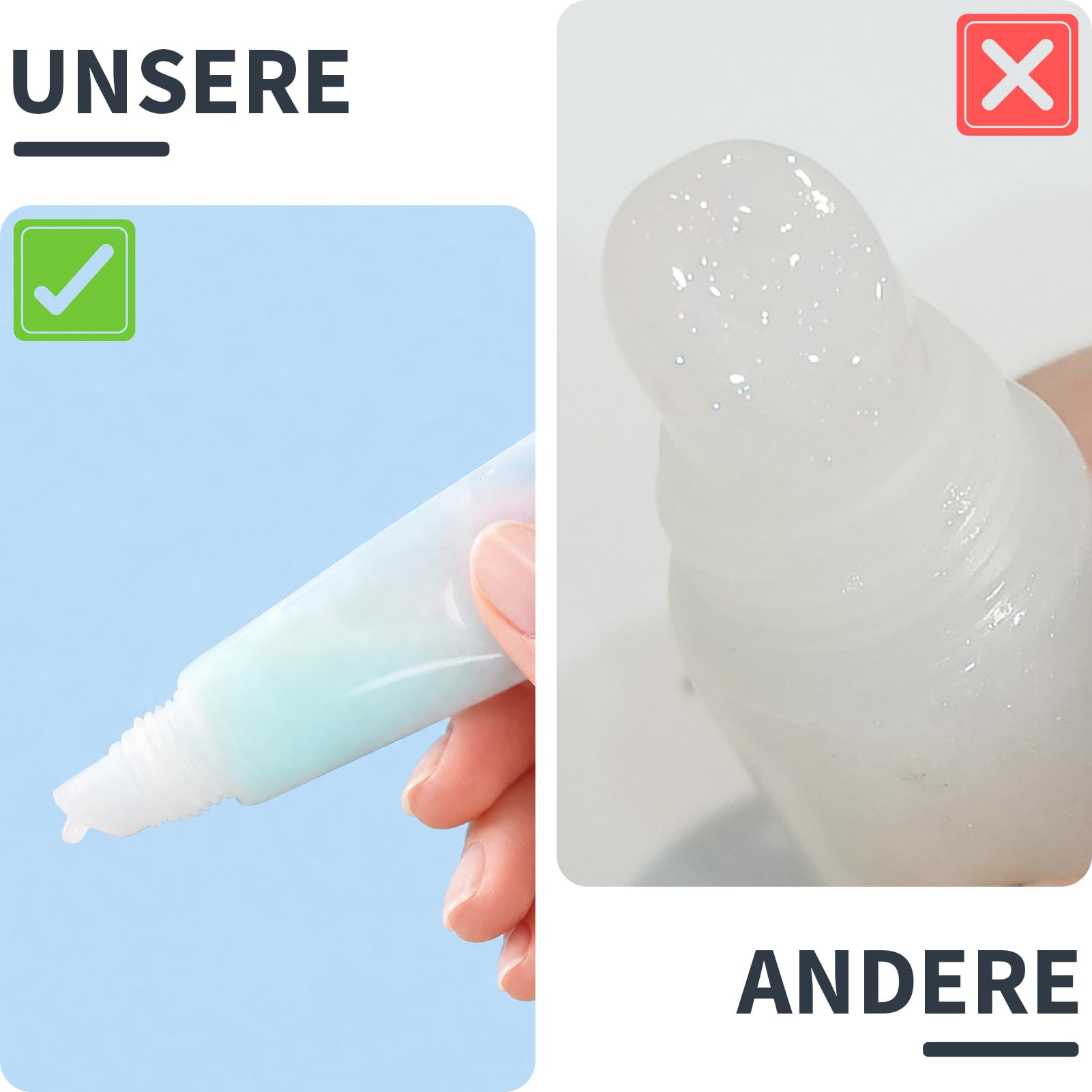5 tubi per lucidalabbra, 10 ml, trasparenti, ricaricabili, mini tubi cosmetici per trucco, da viaggio
