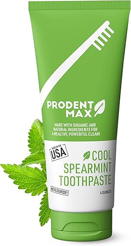 Cool Spearmint Pasta de dientes natural, pasta de dientes blanqueadora para la salud oral y de las encías, para adultos y niños, pasta de dientes