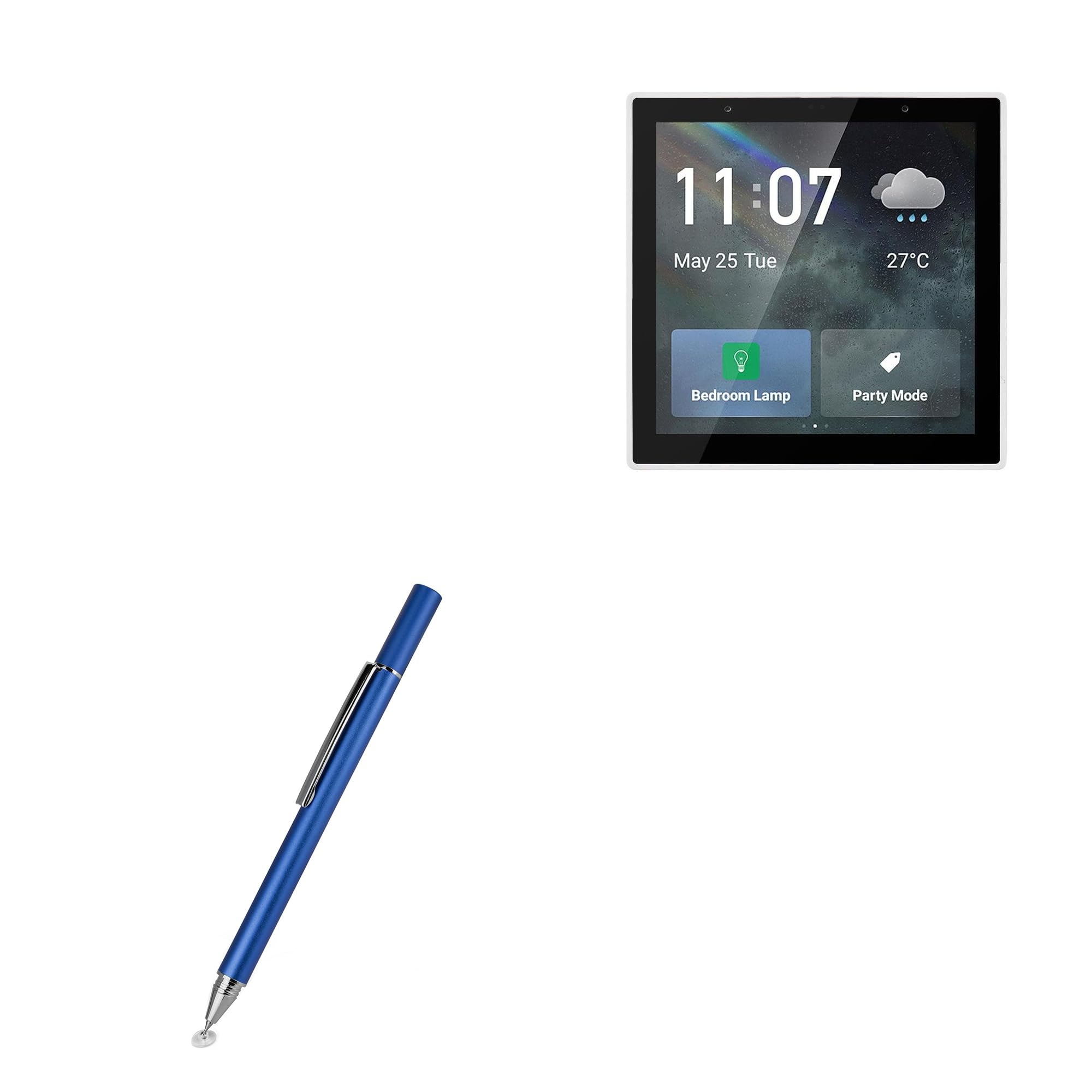 BoxWave Stylus Pen Compatible with Arealer Smart Home Control Panel 4 in - FineTouch Capacitive Stylus, Super Precise Stylus Pen - Lunar Blue