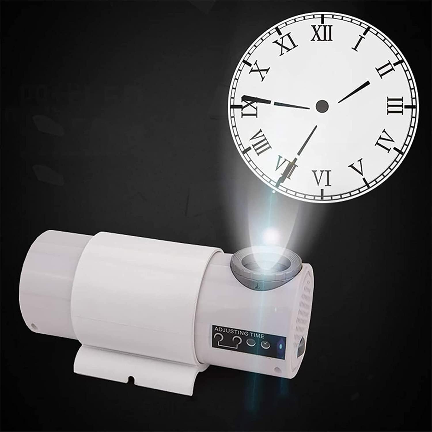 K.B. SALES Remote Controlled LED Projection Clock Rome Digital/Arabic Digital Projection Clocks, Living Room Wall Clock,White Arabic Numerals Ceiling Wall Clock Table Clock-image-2