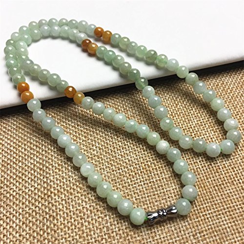 Collier en perles naturelles de jade véritable et finitions luxe