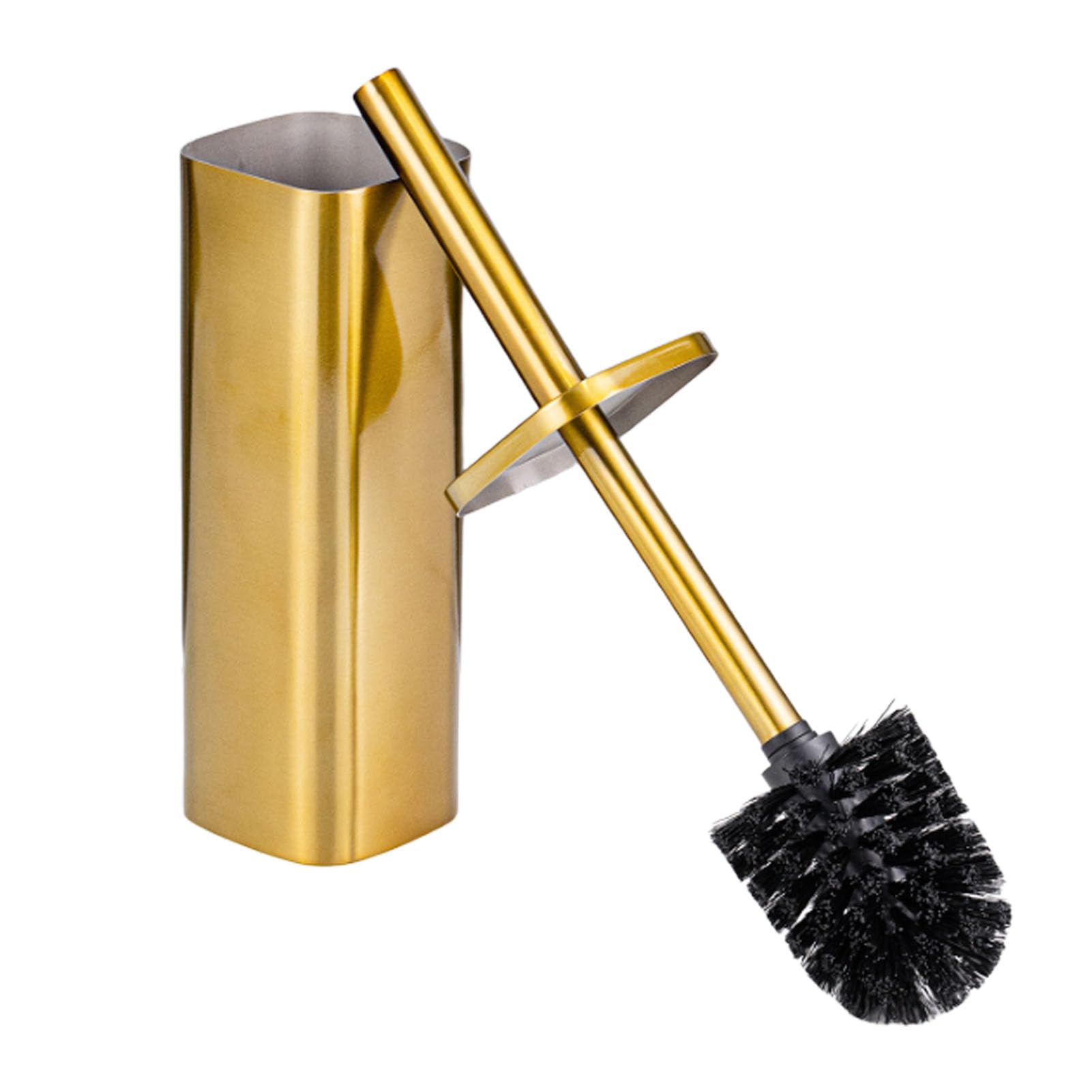 Brosse de toilette dorée anti-éclaboussures pour résoudre l'instabilité des WC