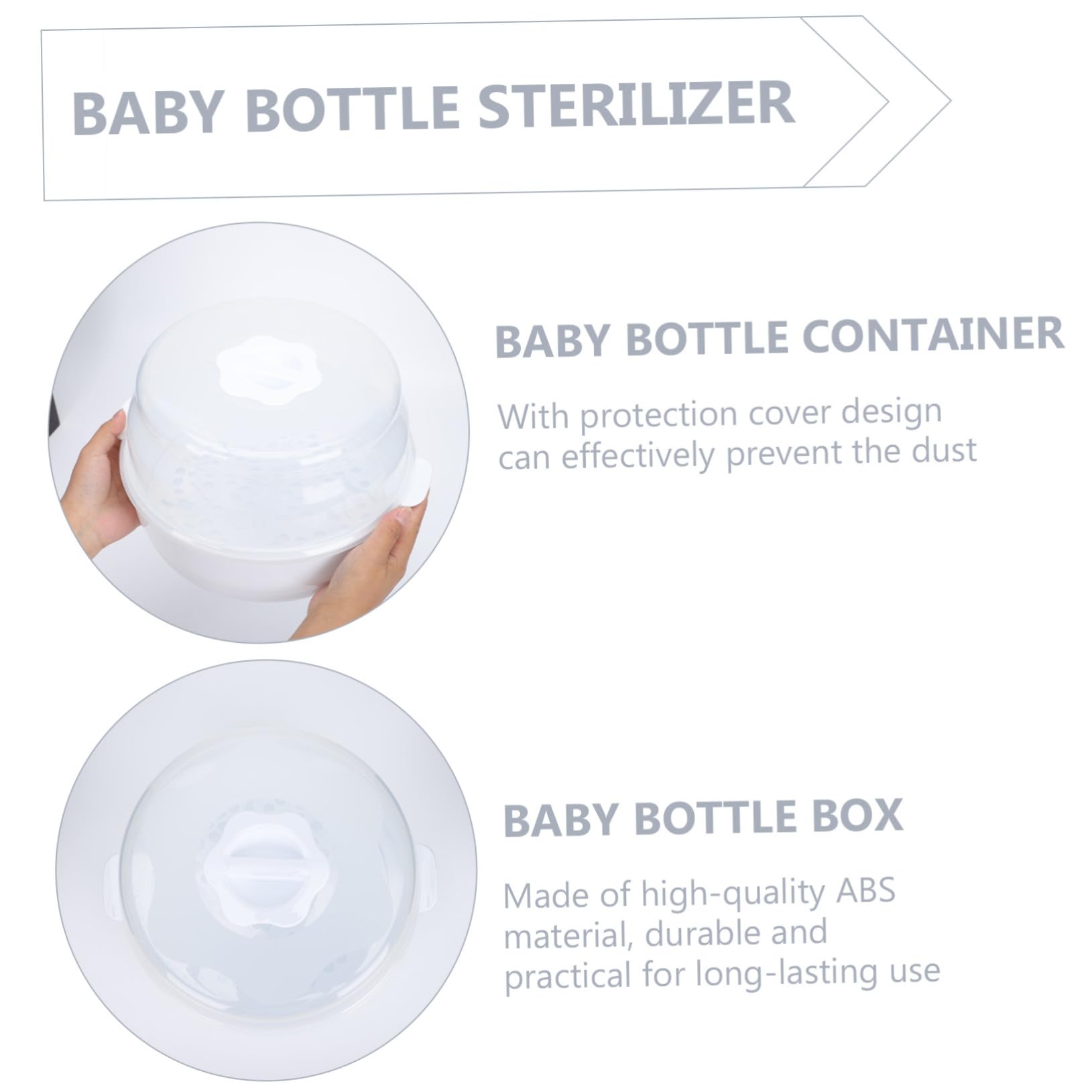 Caja Esterilizadora Microondas para Biberones, Pp, Color Claro