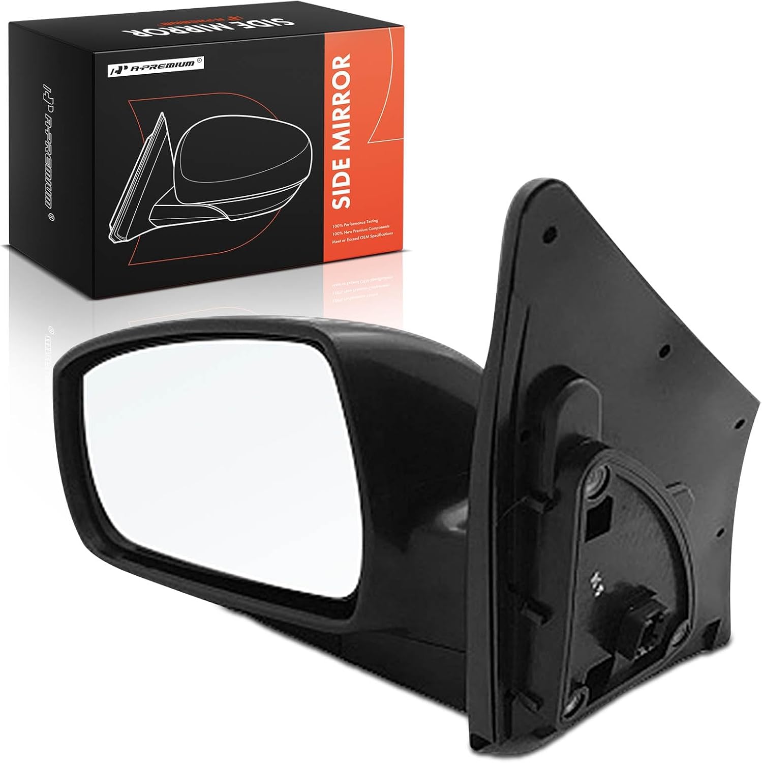 A-Premium Driver Side Power Door Mirror - Compatible with Hyundai Tucson 2010-2015 - Non-Heated Manual Folding Black Outside Rear View Mirror - Replace# 876102S060
