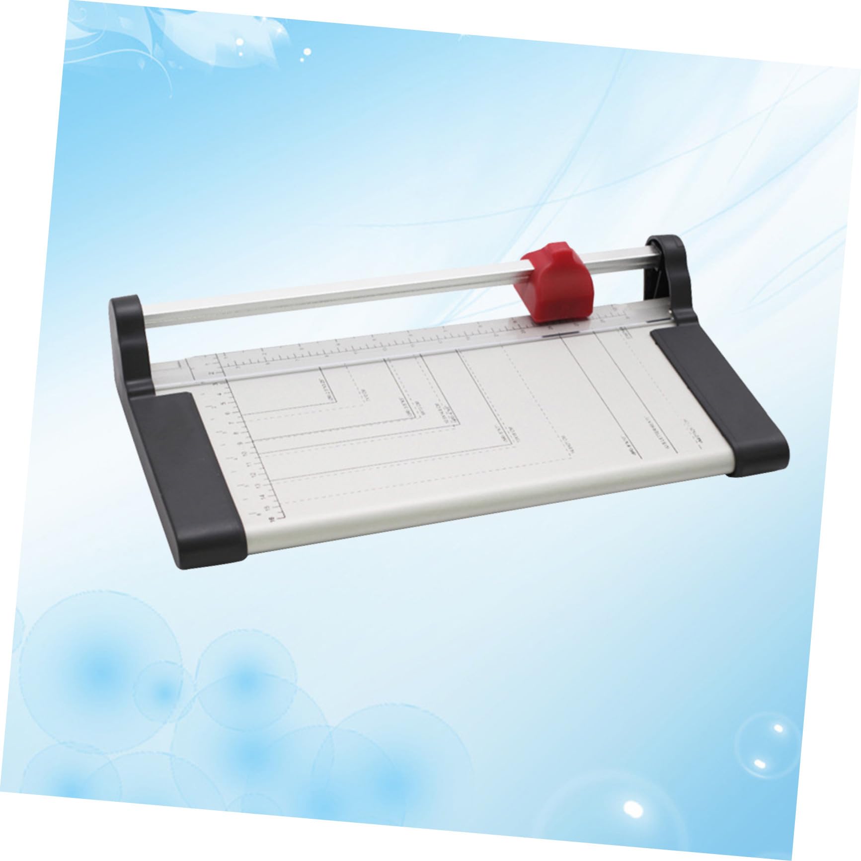 Tagliacarta Manuale A3 A4 in Metallo Bianco con Righello | Base Graduata, Formato da Scrivania Portatile, per Ufficio e Chiese, Taglio di Fogli Insieme