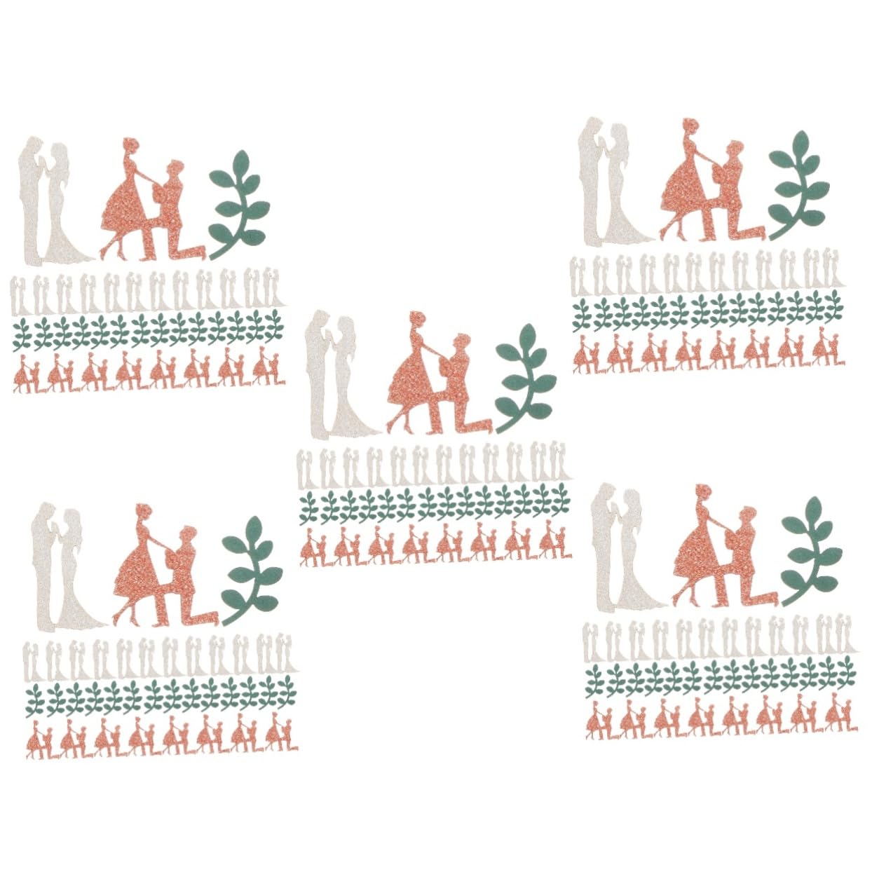 PRETYZOOM 5 Stück 2 Tischkonfetti Konfetti auf dem Hochzeitstisch Hochzeitstischdekoration hochzeitsdeko konfettikanon süsswaren dekoratives Konfetti für die Hochzeitsfeier Hochzeitskonfetti