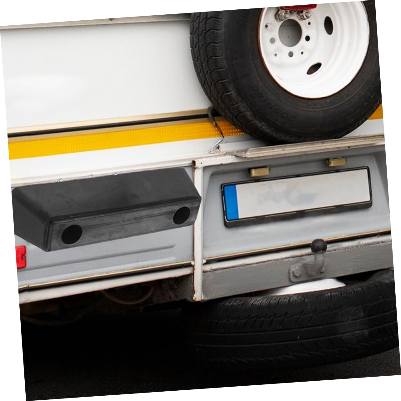 CHILDWEET Rubber Trailer Rear Bumper Bumper Guard for Truck Block High Impact Resistance Distinctive Style
