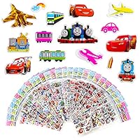 Vicloon 3D Stickers for Kids 1000 Puffy Children Stickers 40 Variety Sheets for Rewarding Gifts Scrapbooking Including Animals, Numbers, Letters, Emojis, Dinosaurs, Fruits, Airplane, and More
