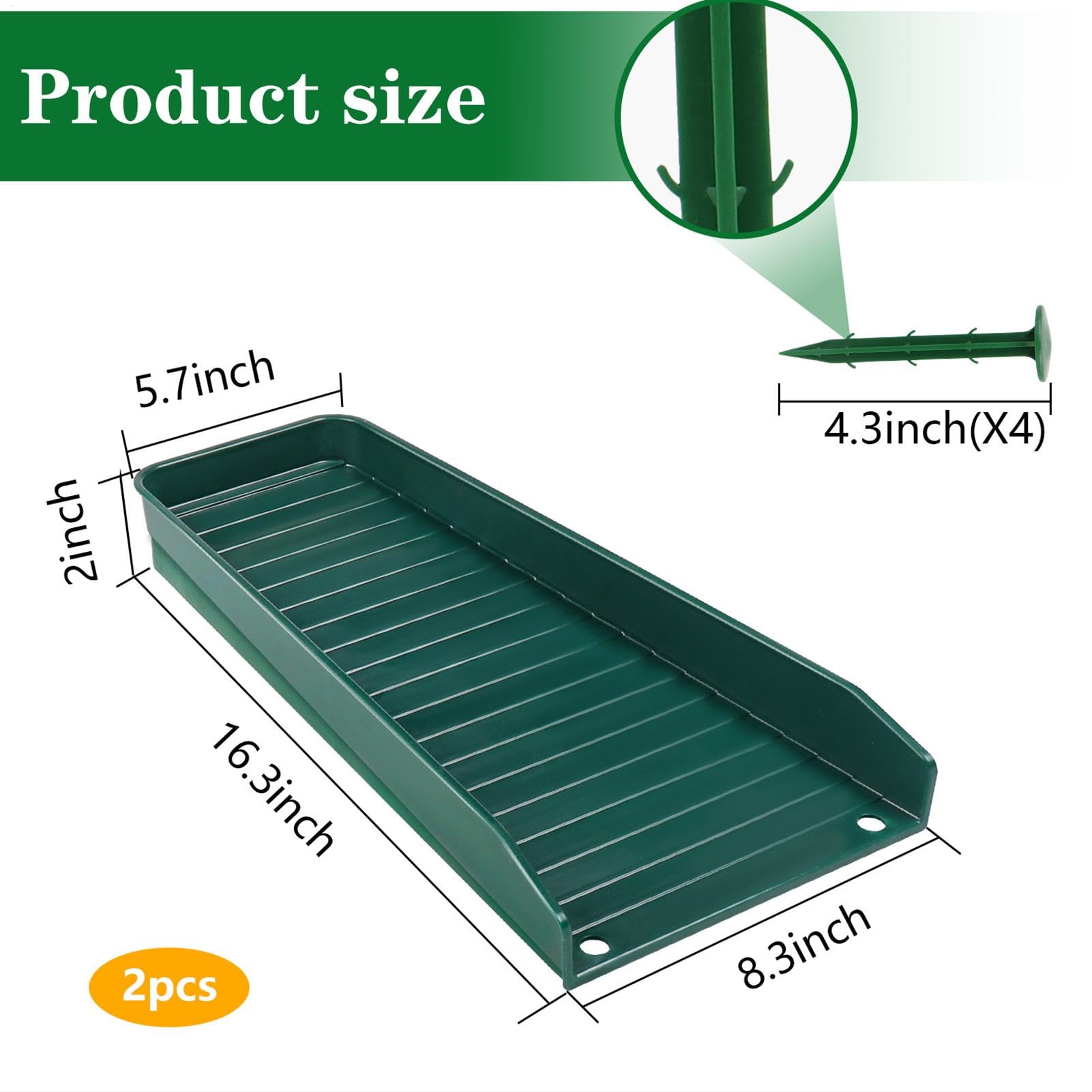 Gutter Splash Guard - downspout splash block,Water Drainage Diverter Down Spout Extender | 2pcs Gutter Drain Diverter to Prevent Soil Erosion for House Foundation Ground Protection